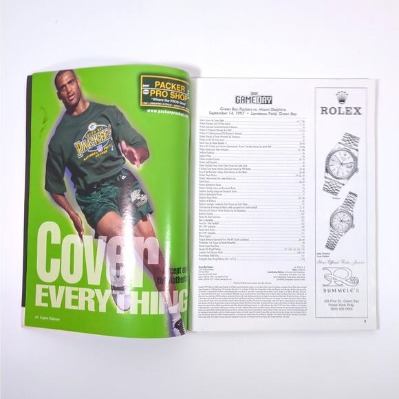 Miami Dolphins vs Green Bay Packers Game Day Program Magazine 1997 Jimmy Johnson - Picture 2 of 4